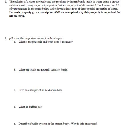 Solved 6. The polarity of a water molecule and the resulting | Chegg.com