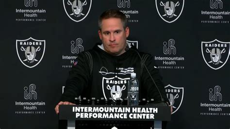 Josh Mcdaniels Addresses The Media Provides An Injury Update Week 8