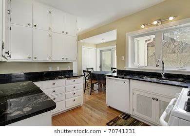 Upscale Kitchen Luxury Home Breakfast Bar Stock Photo