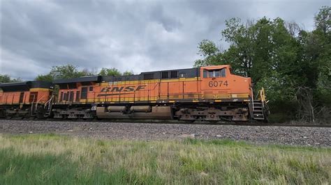 BNSF 6074 Leads A NB Empty XCLX Coal Train With 2 DP Units 6 16 23