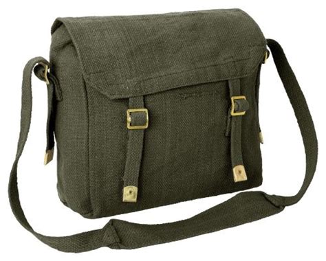 Small Canvas Webbing Messenger Bag Olive Mens Messenger Bags Uk