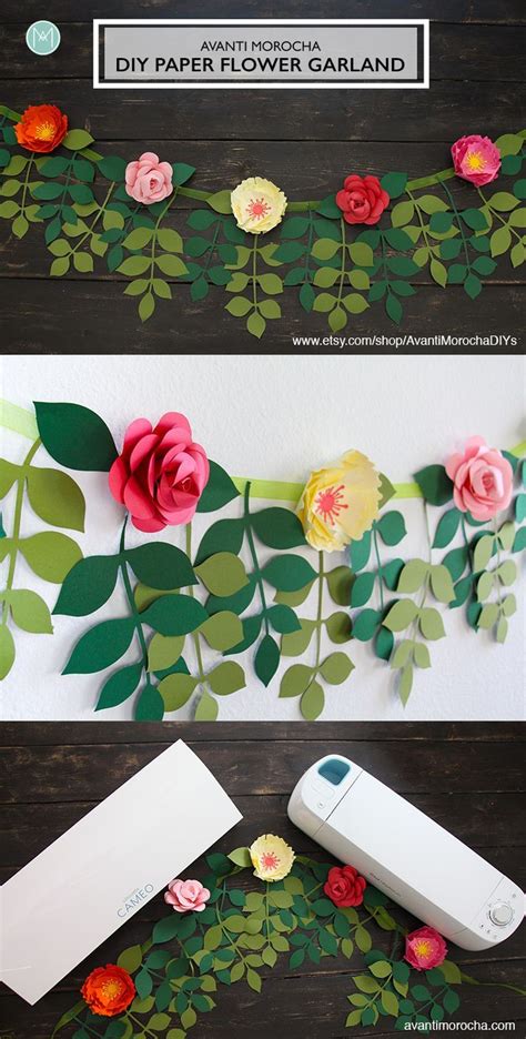 DIY Paper Flower Garland | Guirnalda de Flores de Papel #flores #flower ...