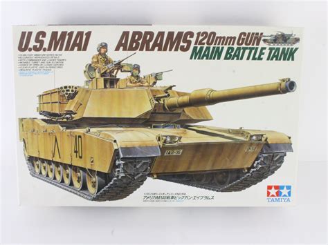 Us M1a1 Abrams 120mm Gun Main Battle Tank Tamiya 135 Model Kit 35156