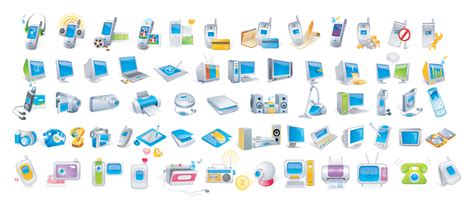 Digital Technology Icons Vector Download