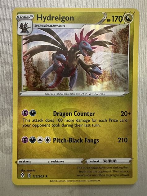 Hydreigon 115 203 Holo Rare 2021 Pokemon Evolving Skies LP EBay