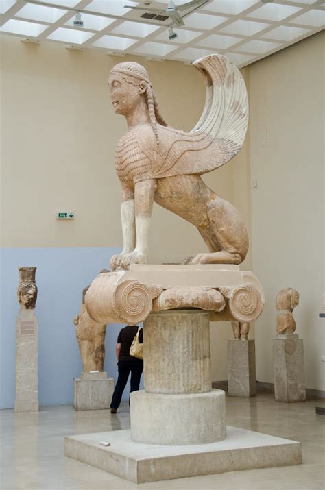 Delphi Gr The Colossal Naxian Sphinx On Ionic Column Flickr