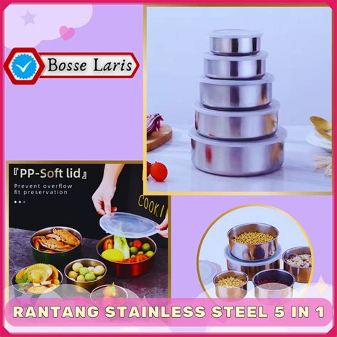 Jual Rantang Stainless Steel Set In Wadah Kotak Makan Beranak Susun