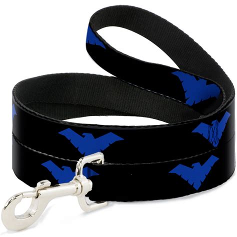 Dog Leash Nightwing Logo Black Blue 4 Feet Long 05 Inch Wide Walmart