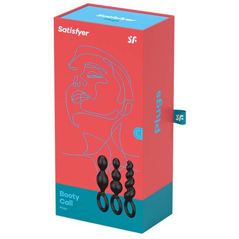 Anal Toy Satisfyer Booty Call Plugs Black Set Of