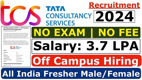 Tcs Recruitment Off Campus Hiring Post Apply Now Study