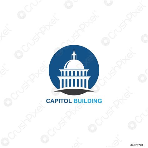 capitol building logo design vector icon stock vector