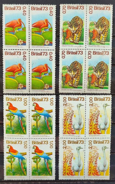 C Selo Flora E Fauna Ave Passaro Onca Arara Serie Completa