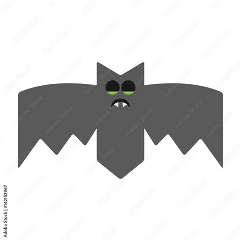 Sleeping bat. Emotional vampire, the character for Halloween. Vector ...