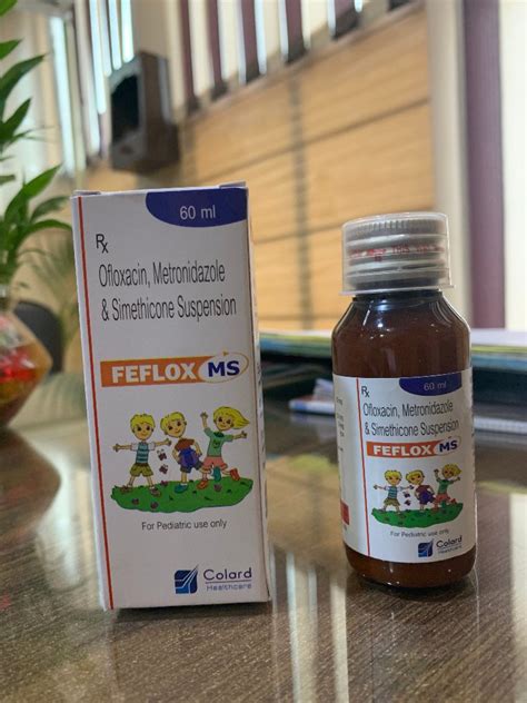 Feflox Ms Ofloxacin Metronidazole And Simethicone Suspension