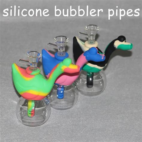 Wholesale Silicone Oil Burner Hookah Bubbler Water Bong Pipe Small Dab