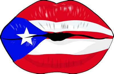 PUERTO RICO FLAG,PR STICKER-DECAL, BANDERA PUERTO RICO,LABIOS BORICUAS ...