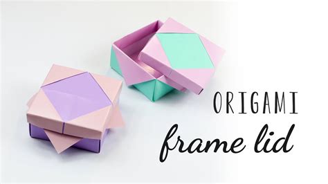 Origami Photo Frame Lid Tutorial Masu Box Lid Diy Paper Kawaii