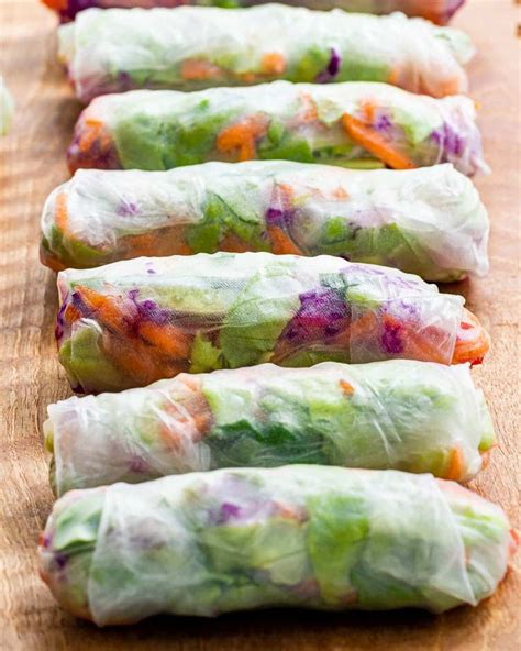 Fresh Spring Rolls Jo Cooks Healthy Spring Rolls Veggie Spring