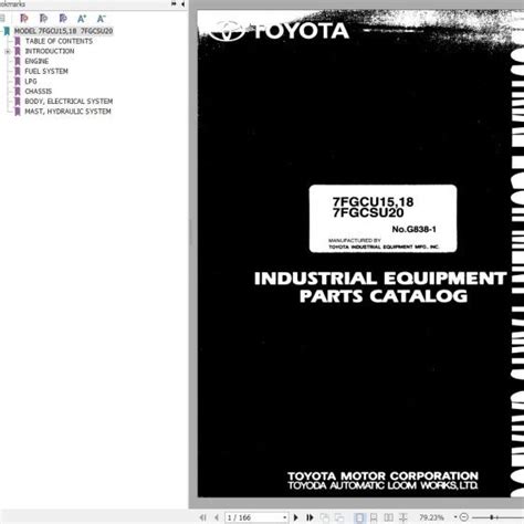 Toyota Forklift Fgcu To Fgcu Fgcsu Repair Manual Parts