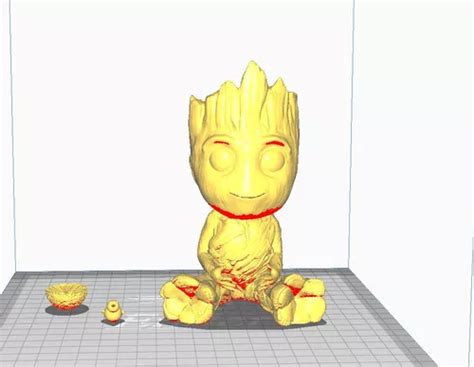 Baby Groot Maceta Florero Stl Para Impresion D