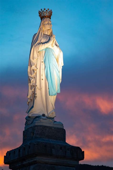 Lourdes France Our Lady Of Lourdes Holy Rosary Madonna Statue Of