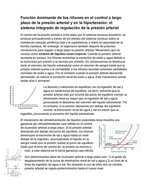 Resumen Capitulo 19 Tratado De Fisiología Guyton Y Hall Función Dominante De Los Riñones En