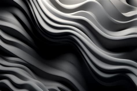 Premium AI Image | A black and white image of a wavy wallpaper.