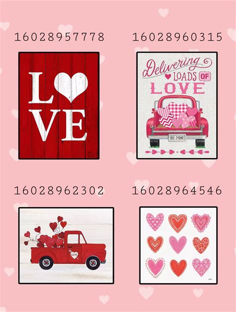 Bloxburg Valentines Poster Decals In 2024 Valentine Decals Preppy