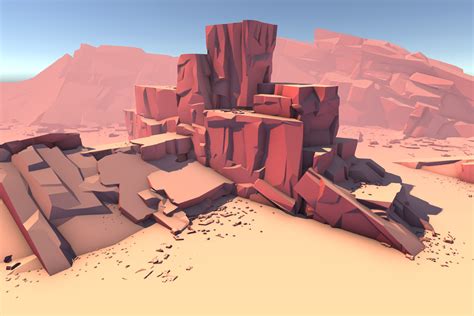 Lowpoly Environment Pack Mesa And Desert Rocks D Landscapes