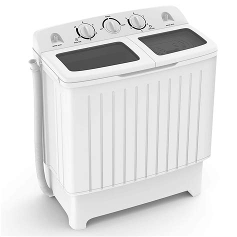 Free Shipping! Costway Portable Washing Machine Twin Tub Compact Laundry Washer with 20 lbs
