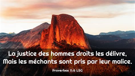 Proverbes 11 6 LSG 4K Wallpaper La Justice Des Hommes Droits Les