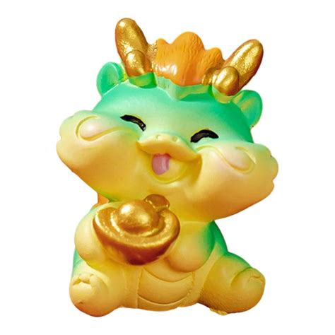 Esquirla Mini Dragon Statue Car Dashboard Decor Cartoon Desktop