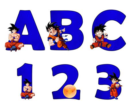 Kits Imprimibles Gratis Abecedario Y N Meros Dragon Ball