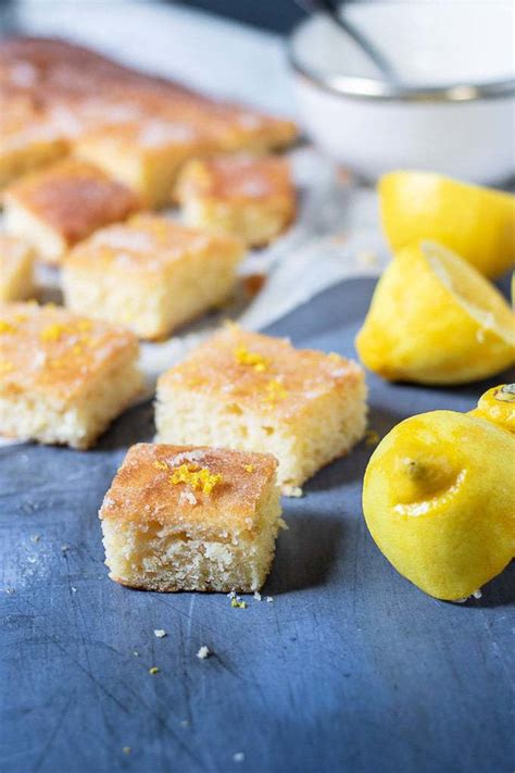 Lemon Drizzle Traybake - Veggie Desserts