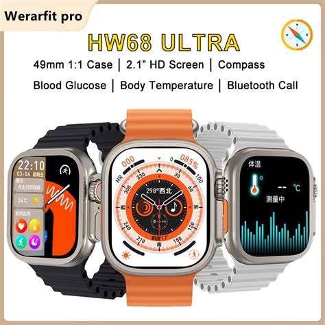 2023 Original HW68 Ultra Smart Watch Altitude Air Pressure Compass 49mm