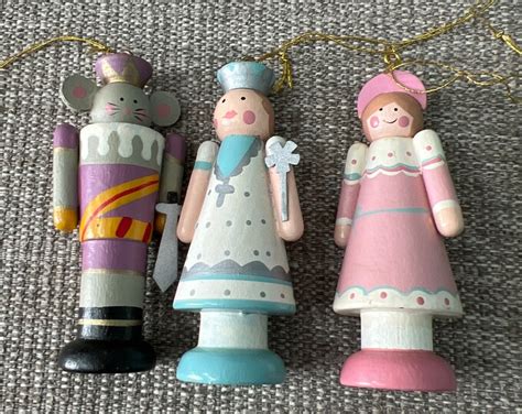 Vintage Avon Ornaments From The Nutcracker Clara Mouse Prince Fairy