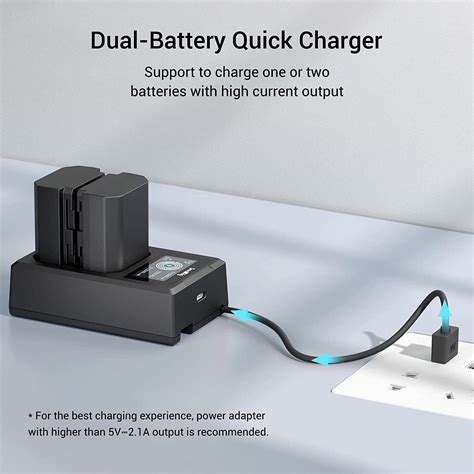 SmallRig NP FZ100 Camera Battery W Dual Charger USB C Input Port For