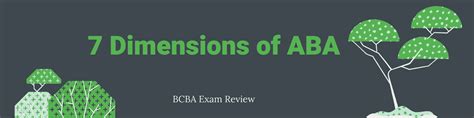 Seven Dimensions Of Applied Behavior Analysis Aba Dimensions