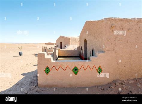 Traditional Mus Houses Built On Sahara Desert In Morocco Africa Stock