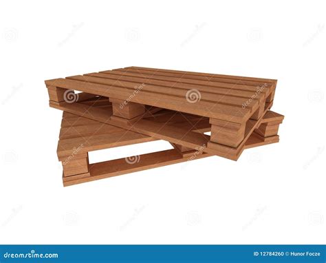 Isolated 3d Pallets Stock Illustration Illustration Of Pallet 12784260