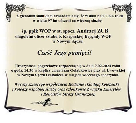 Ostatnie pożegnanie śp ppłk WOP w st spocz Andrzeja ZUBA ZEiRSG