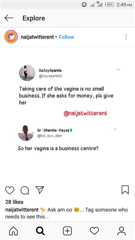 Taking Care Of The Vagina Is Not A Small Business Lady Says Man Replies Romance Nigeria