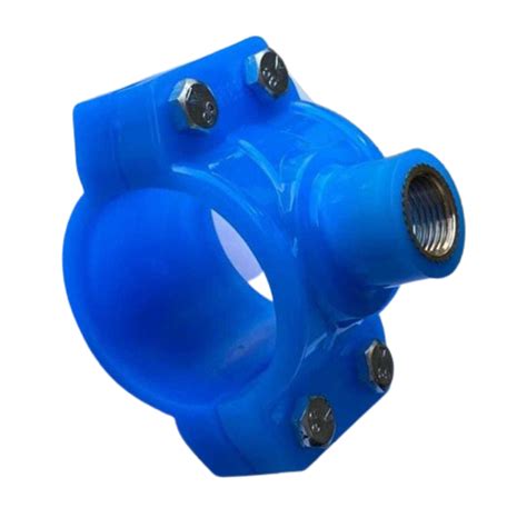 Polypropylene Pp Hdpe Brass Threaded Blue Service Saddle Agriculture