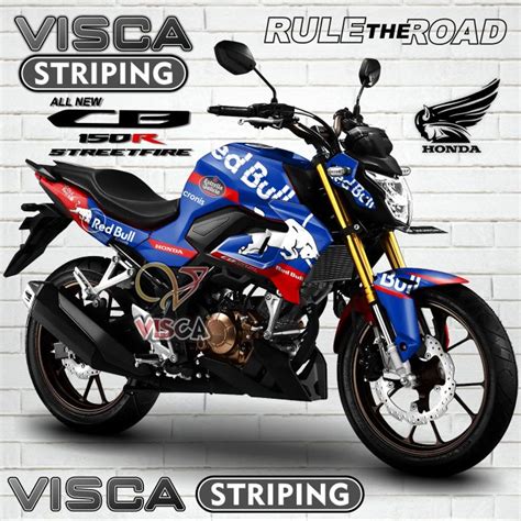 Stiker Striping CB 150R 2021 Street Fire Fullbody Variasi Redbull Torro