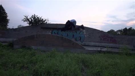 parkour layout gainer flip   wall  stock video pond