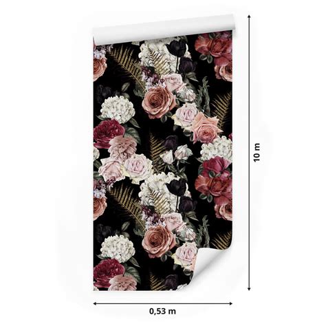 M Vlies Tapeten Rollen Rose Farn Natur Blumen Pflanzen Bl Tter Xxl