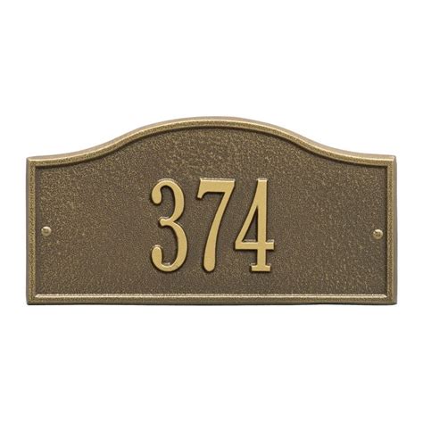 Whitehall Personalized Cast Metal Address Plaque X Allows