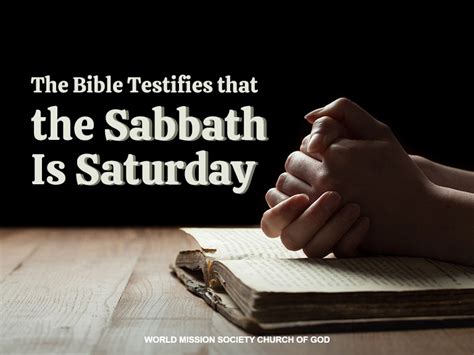 The Bible Testifies That the Sabbath Is Saturday - World Mission ...