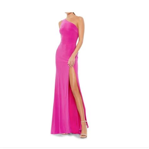 Mac Duggal Dresses Mac Duggal One Shoulder Jersey Sheath Candy Pink