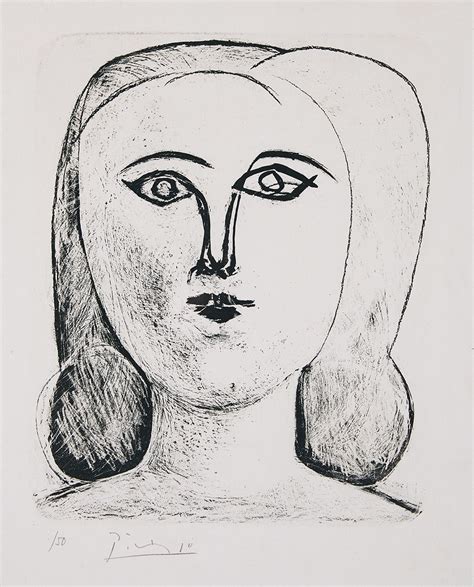 Pablo Picasso Tête De Jeune Fille Head Of Young Girl 1946